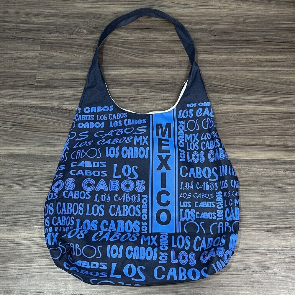 Unbranded Blue Canvas Mexico Los Cabos Tote Bag Souvenir
